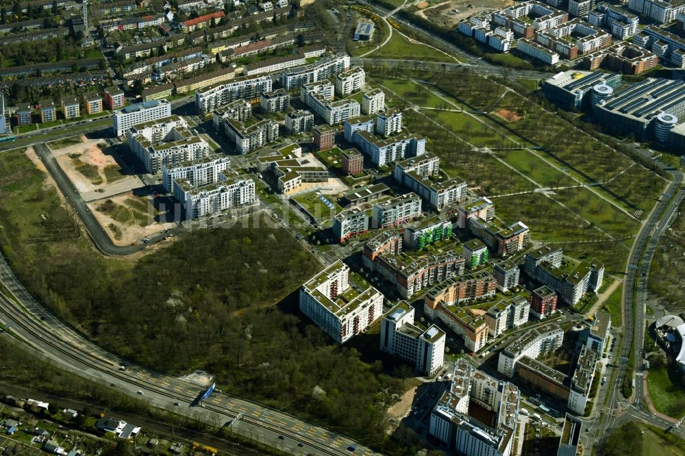 Luftbild Frankfurt am Main - Wohngebiets- Siedlung Rebstockpark in Frankfurt am Main im Bundesland Hessen, Deutschland