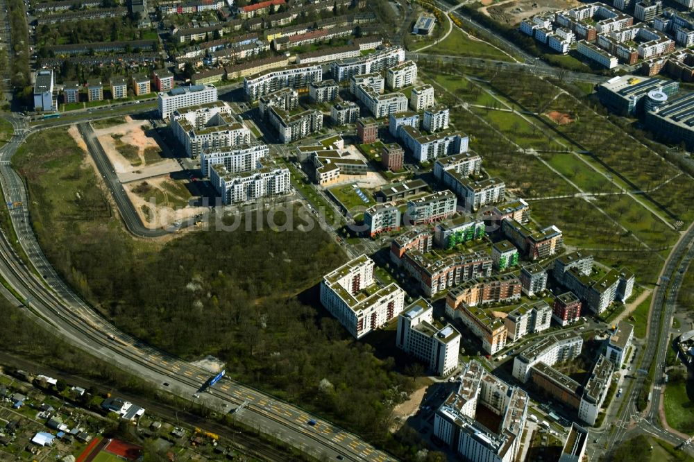 Luftaufnahme Frankfurt am Main - Wohngebiets- Siedlung Rebstockpark in Frankfurt am Main im Bundesland Hessen, Deutschland