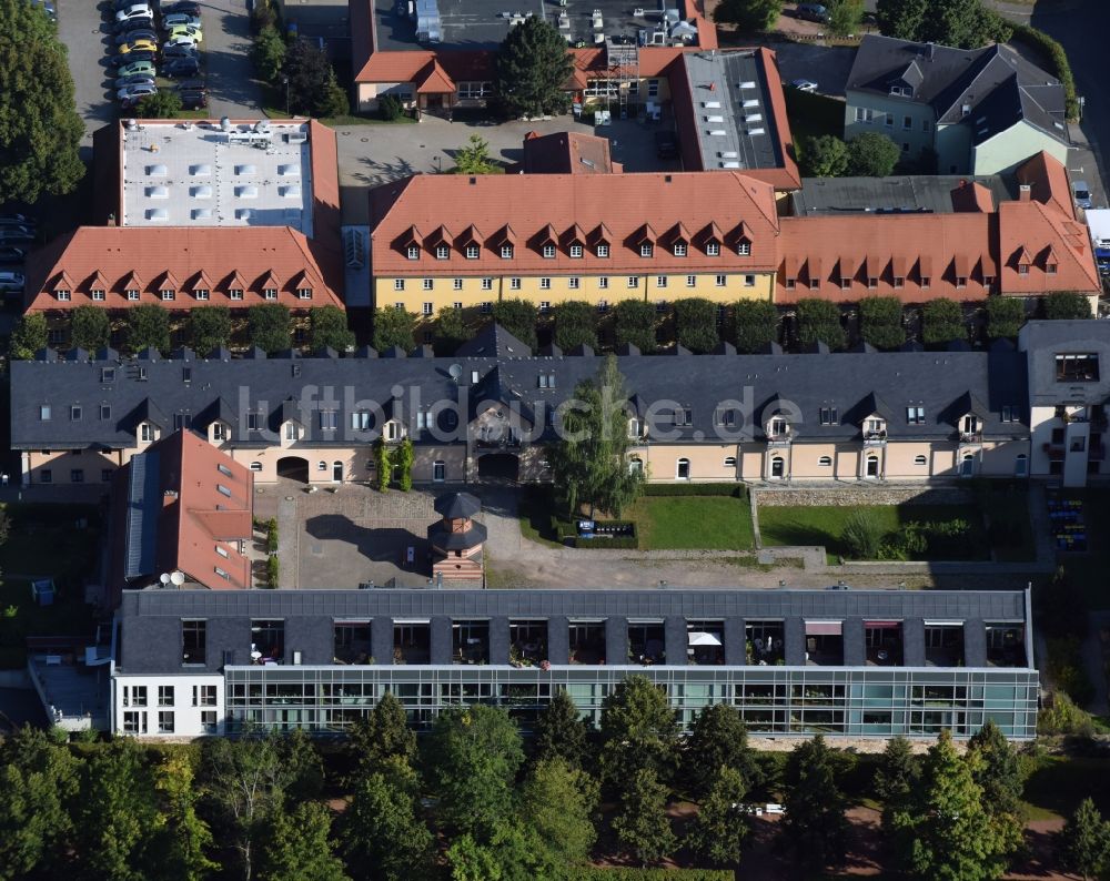 Lichtenwalde von oben - Wohngebiets- Siedlung an der Schlossallee in Lichtenwalde im Bundesland Sachsen