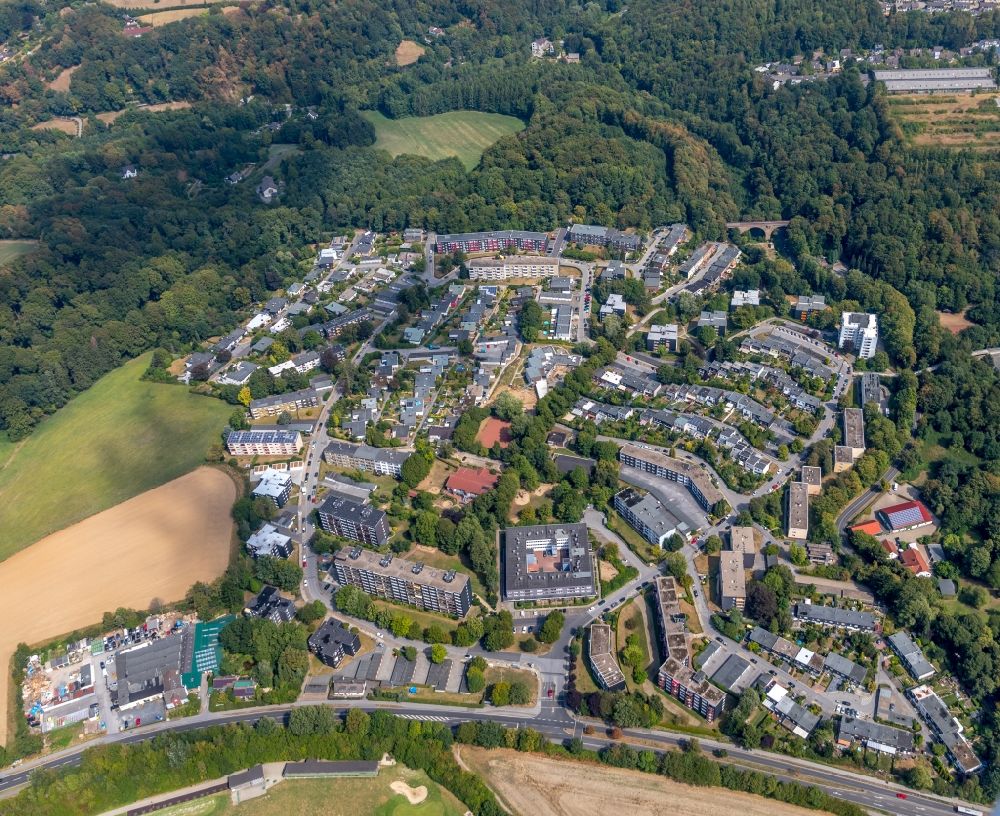 Luftaufnahme Unterilp - Wohngebiets- Siedlung in Unterilp im Bundesland Nordrhein-Westfalen, Deutschland