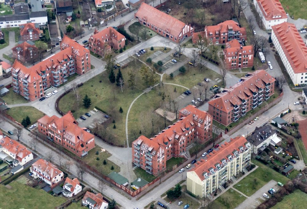 Luftbild Zerbst/Anhalt - Wohngebiets- Siedlung in Zerbst/Anhalt im Bundesland Sachsen-Anhalt