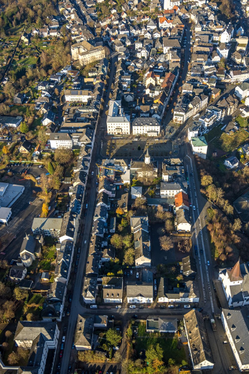 Luftbild Arnsberg - Wohngebiets- Siedlung zwischen Königstraße und Klosterstraße in Arnsberg im Bundesland Nordrhein-Westfalen, Deutschland