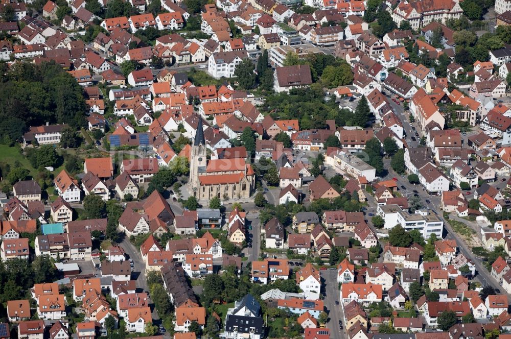 Luftbild Stuttgart - Wohngegend in Möhringen, Stadtbezirk von Stuttgart im Bundesland Baden-Württemberg
