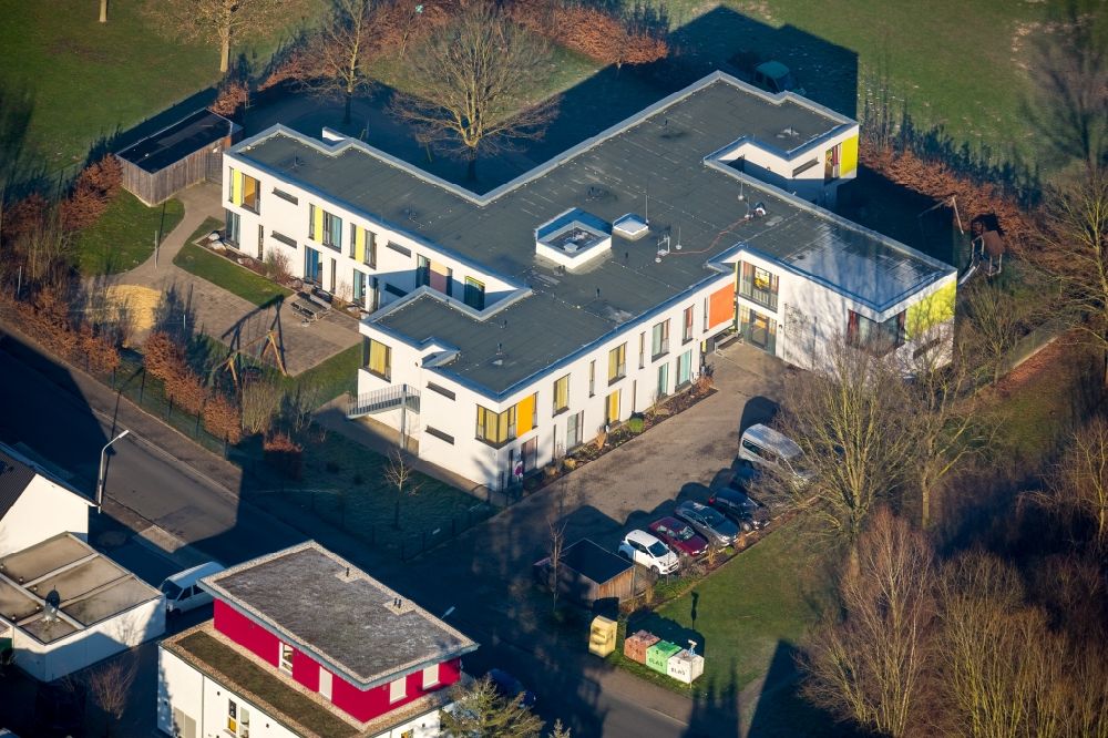 Hamm von oben - Wohnheim - Gebäude Wittenkindshof - Wohnhaus für Kinder, Jugendliche und junge Erwachsene mit geistiger und mehrfacher Behinderung in Hamm im Bundesland Nordrhein-Westfalen