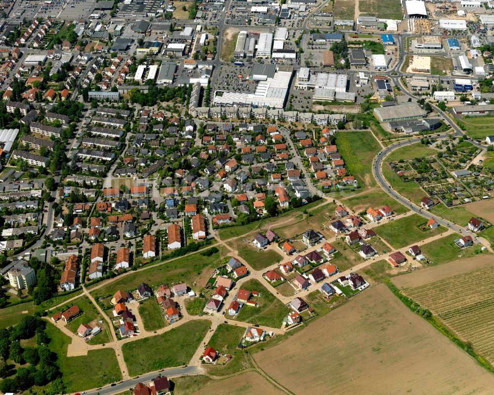 Luftaufnahme Bad Kreuznach - Wohnhäuser und Wohngebiet im Süden von Bad Kreuznach im Bundesland Rheinland-Pfalz