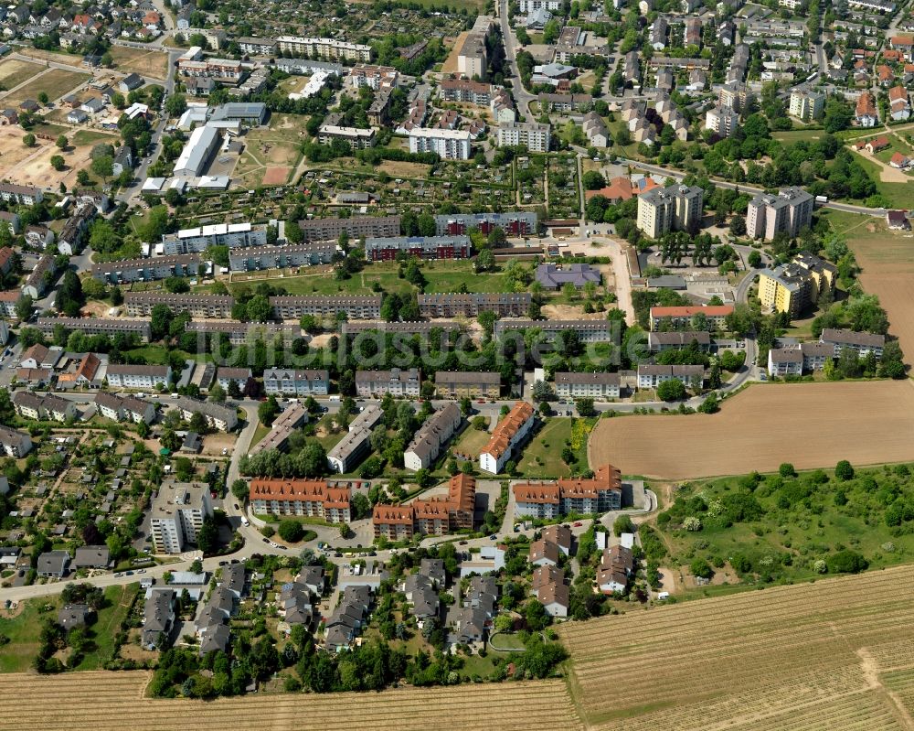 Bad Kreuznach aus der Vogelperspektive: Wohnhäuser und Wohngebiet im Süden von Bad Kreuznach im Bundesland Rheinland-Pfalz