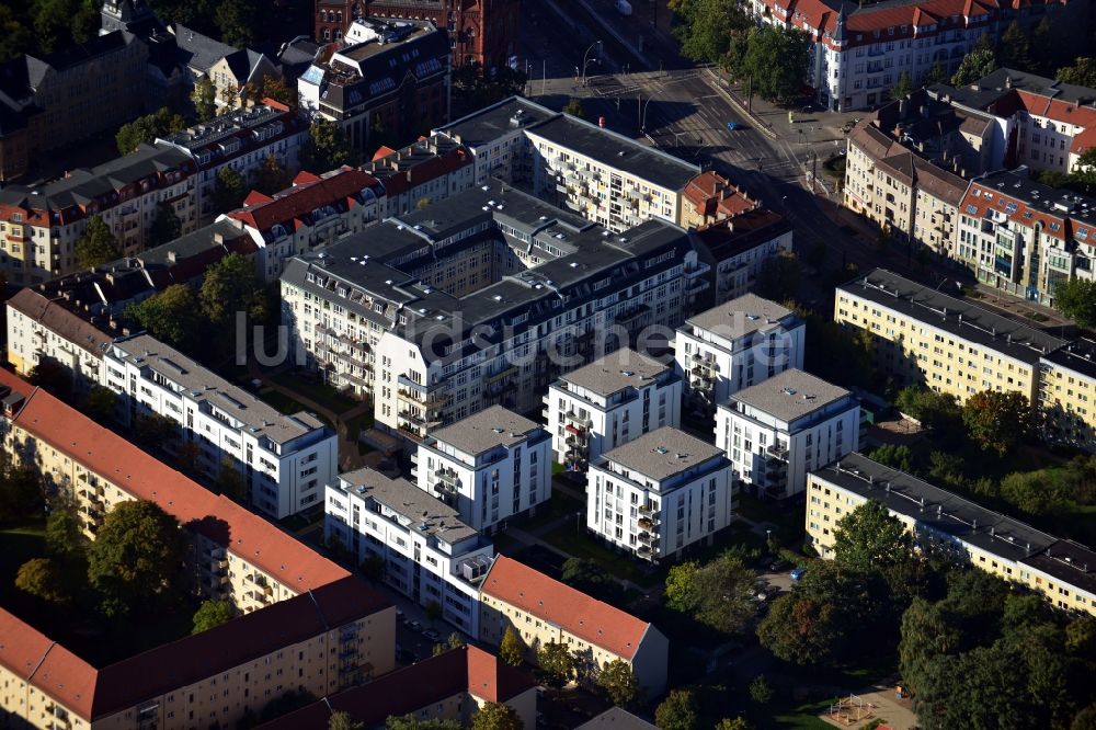 Berlin Lichtenberg von oben - Wohnneubau - Siedlung mit Mehrfamilienhäusern an der Möllendorfstraße in Berlin Lichtenberg