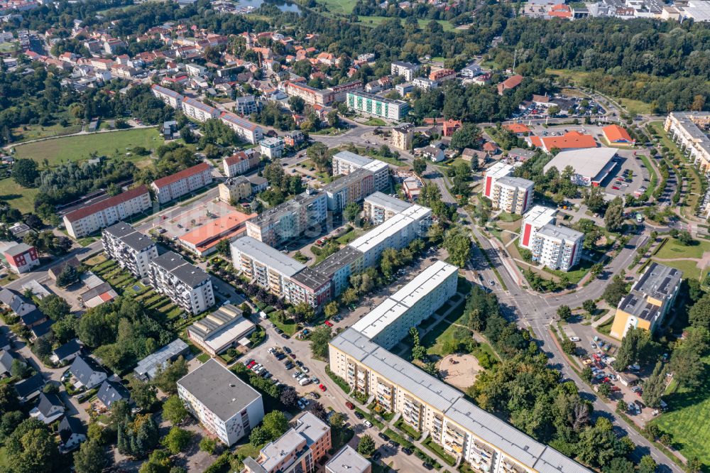 Teltow von oben - Wohnsiedlung Albert- Wiebach- Straße in Teltow im Bundesland Brandenburg, Deutschland