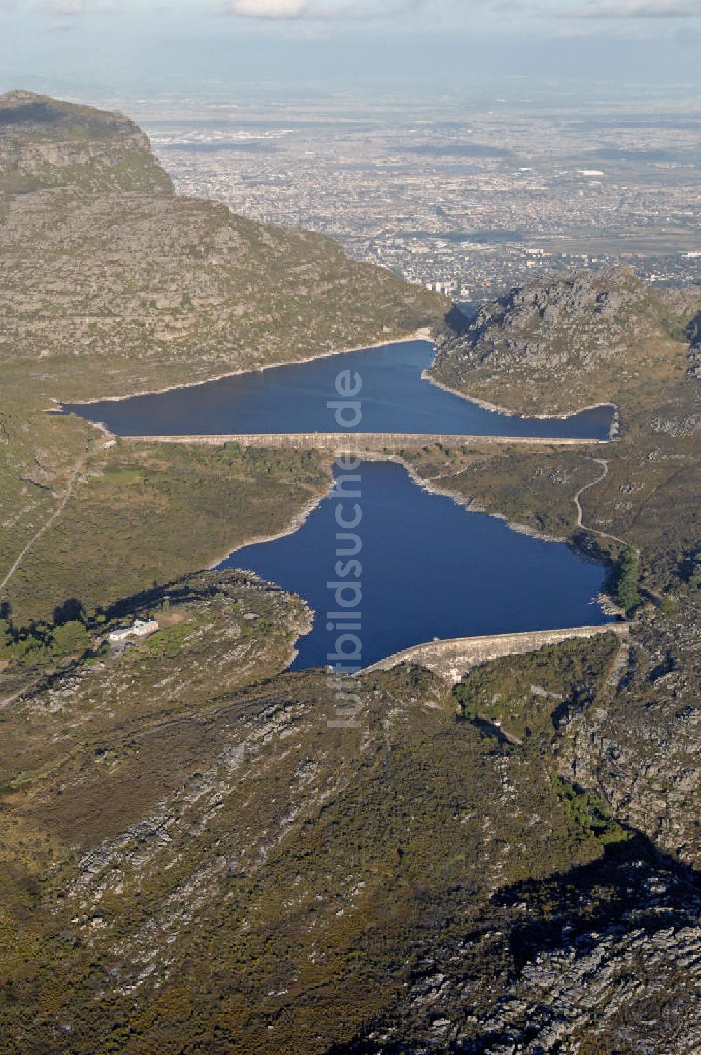 Kapstadt aus der Vogelperspektive: Woodhead-Staudamm und Hely-Hutchinson-Damm Kapstadt