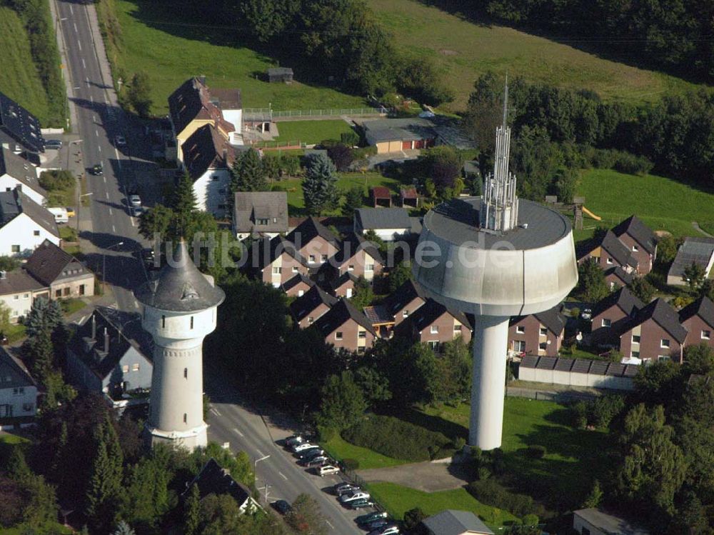 Wuppertal von oben - Wuppertal Hatzfeld Wasserturm