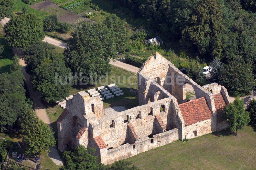 Walbeck aus der Vogelperspektive: wurde die Stiftskirche in der zentralen Denkmalsliste aufgeführt und unter staatlichen Schutz gestellt