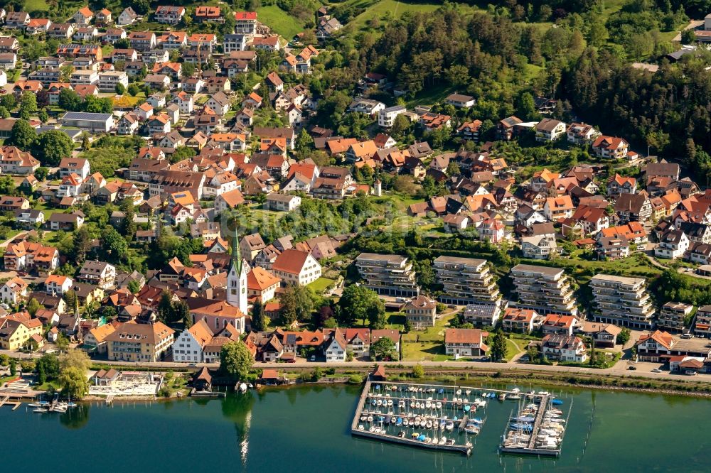 Luftaufnahme Sipplingen - Yachthafen am Uferbereich des Bodensee in Sipplingen im Bundesland Baden-Württemberg, Deutschland