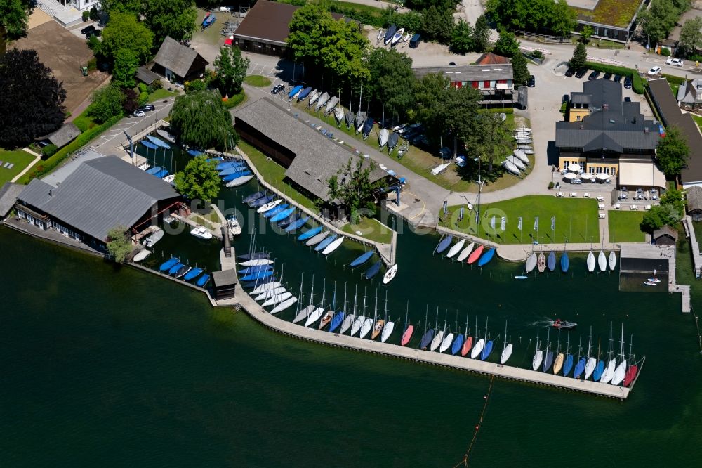 Luftaufnahme Starnberg - Yachthafen am Uferbereich des Starnberger See in Starnberg im Bundesland Bayern, Deutschland