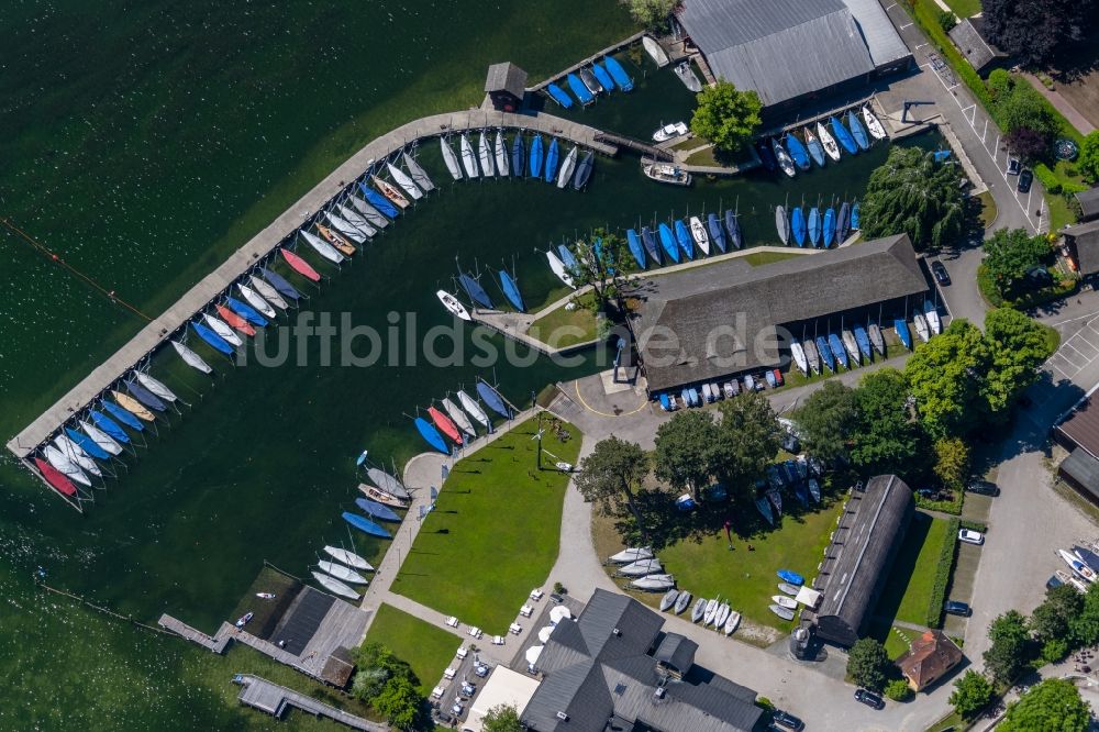 Starnberg aus der Vogelperspektive: Yachthafen am Uferbereich des Starnberger See in Starnberg im Bundesland Bayern, Deutschland