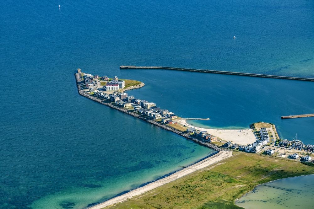 Luftbild Kappeln - Yachthafen Yachthafen Olpenitz mit Sportboot- Anlegestellen und Bootsliegeplätzen am Uferbereich der Ostsee in Kappeln im Bundesland Schleswig-Holstein, Deutschland