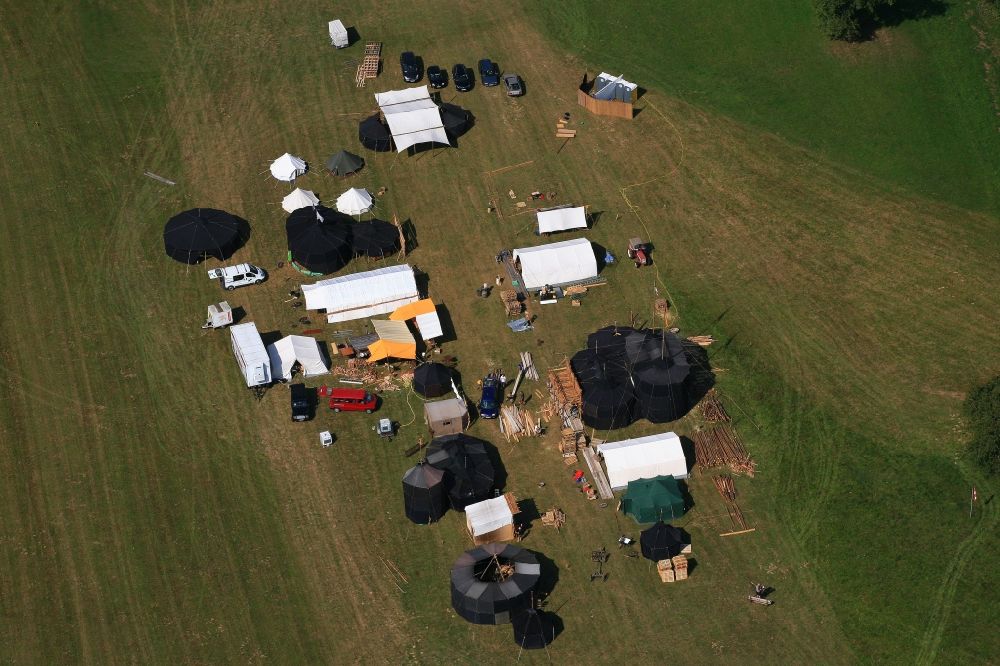 Luftaufnahme Wehr - Zeltlager der Pfadfinder in Wehr im Bundesland Baden-Württemberg