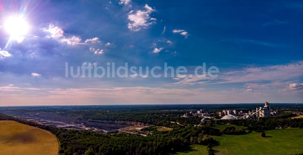 Luftbild Rüdersdorf - Zementwerk Rüdersdorf im Bundesland Brandenburg