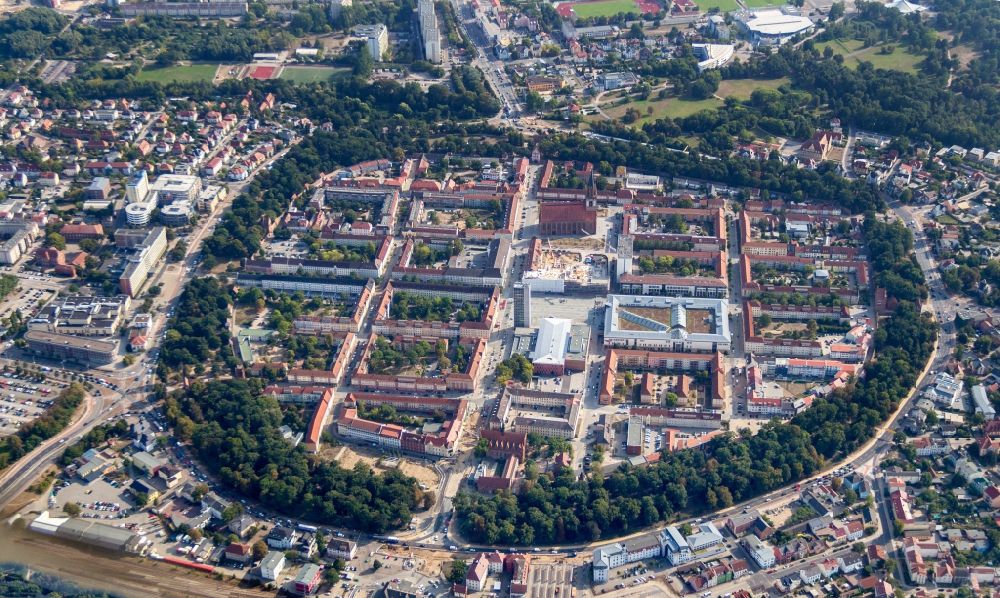 Luftbild Neubrandenburg - Zentrum der Altstadt von Neubrandenburg im Bundesland Mecklenburg-Vorpommern