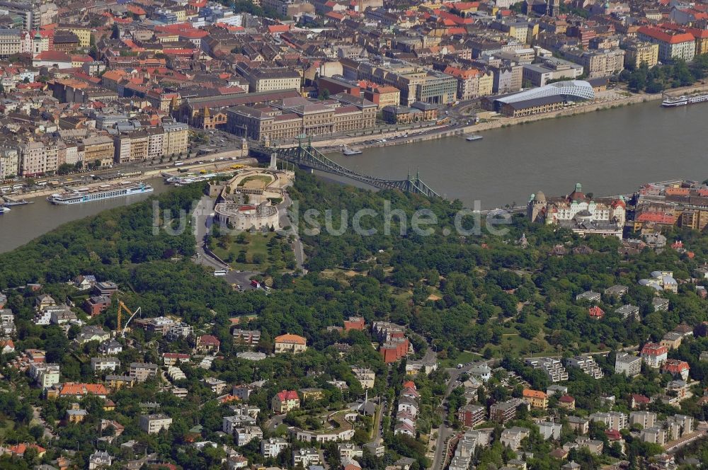 Budapest von oben - Zitadelle in Budapest in Ungarn