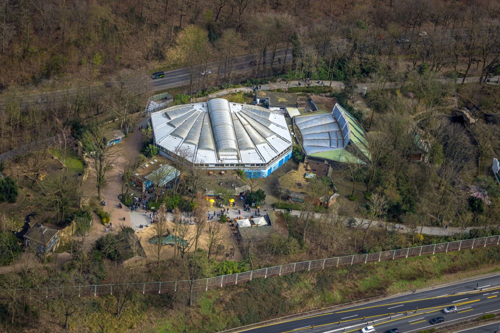 Luftaufnahme Duisburg - Zoogelände am Tierpark an der Carl-Benz-Straße in Duisburg im Bundesland Nordrhein-Westfalen