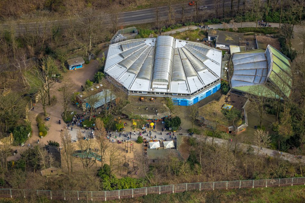 Luftbild Duisburg - Zoogelände am Tierpark an der Carl-Benz-Straße in Duisburg im Bundesland Nordrhein-Westfalen