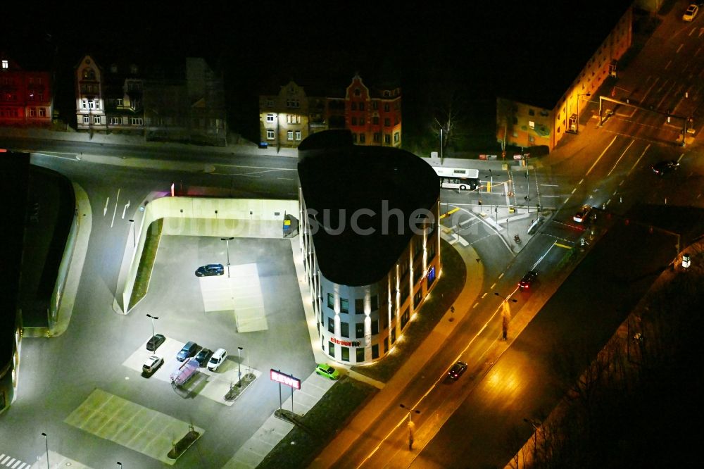 Nacht-Luftaufnahme Gotha - Nachtluftbild Freizeitzentrum clever fit in Gotha im Bundesland Thüringen, Deutschland