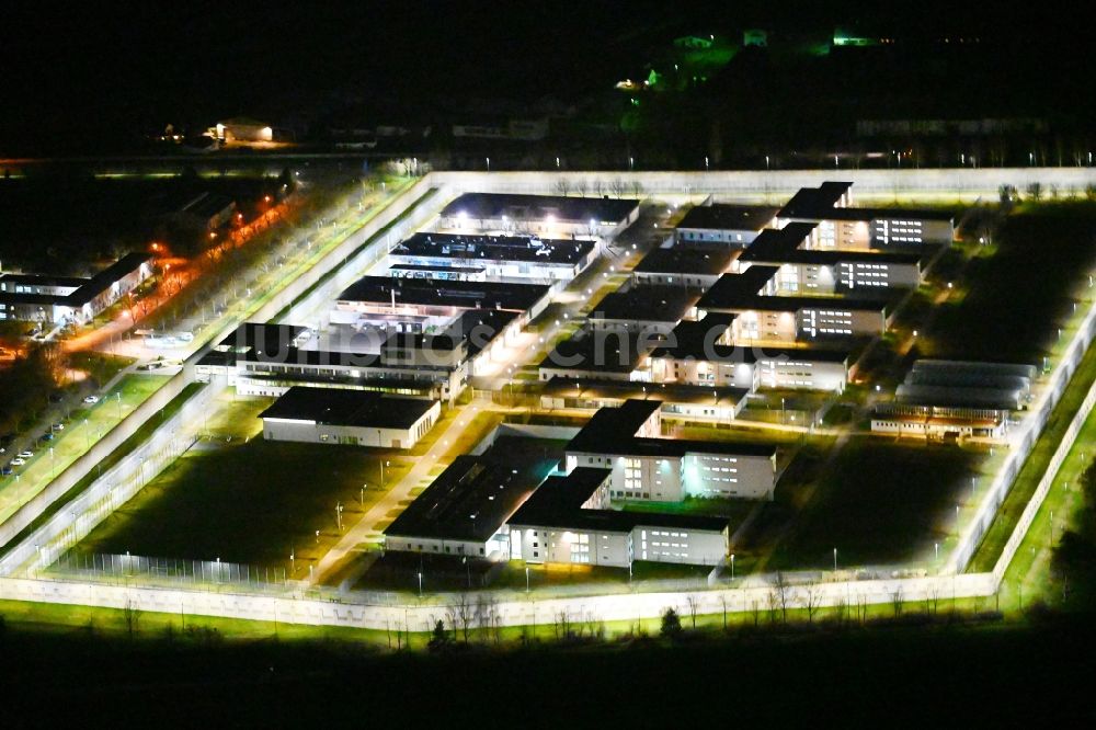 Nachtluftbild Tonna - Nachtluftbild Justizvollzugsanstalt JVA im Ortsteil Gräfentonna in Tonna im Bundesland Thüringen, Deutschland