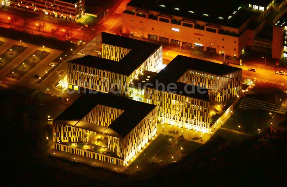 Nachtluftbild Potsdam - Nachtluftbild Neubauprojekt der Investitionsbank des Landes Brandenburg in Potsdam