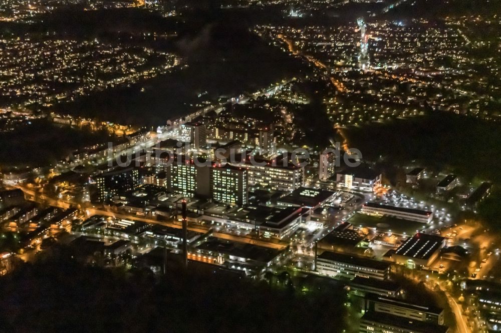 Nacht-Luftaufnahme Odense - Nachtluftbild Stadtansicht vom Innenstadtbereich in Odense in Region Syddanmark, Dänemark