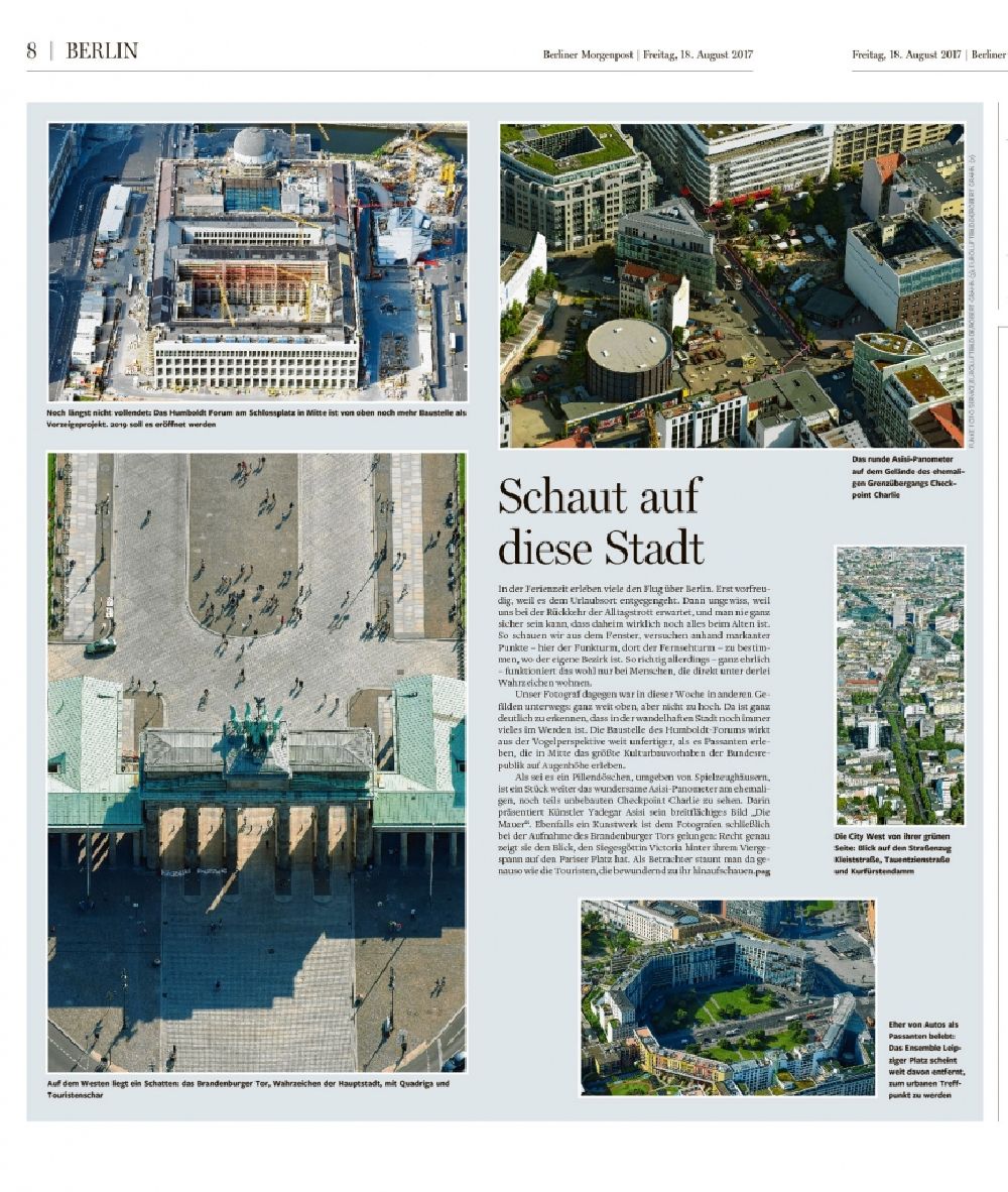 Luftbild Berlin - Belegausschnitt / Medienverwendung der Luftbildverwendung in Berliner Morgenpost Seite 8 in Berlin, Deutschland