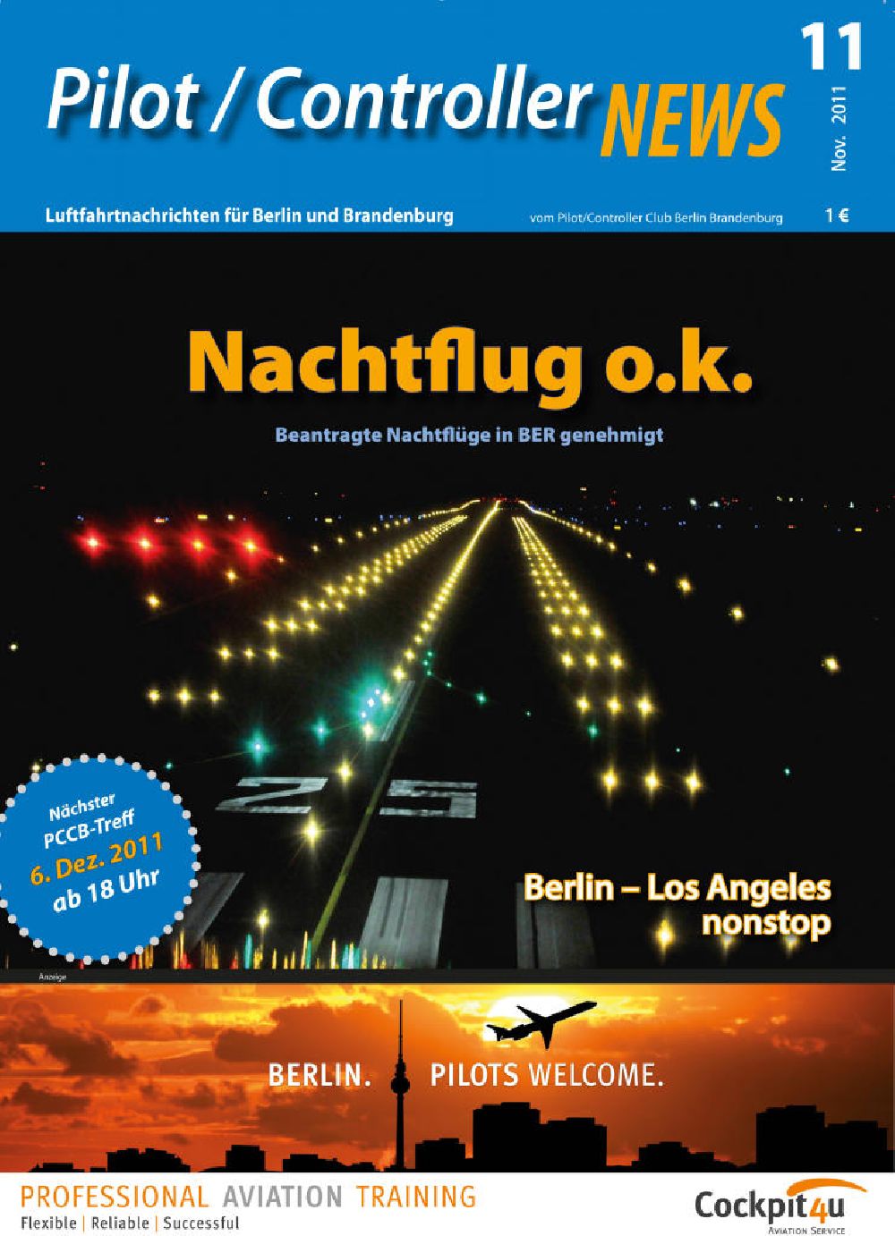 Berlin von oben - Luftbildverwendung November 2011 Zeitschrift Pilot / Controller News