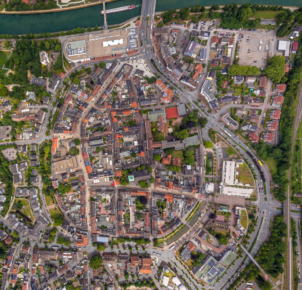 Senkrecht-Luftbild Dorsten - Senkrechtluftbild Altstadtbereich und Innenstadtzentrum in Dorsten im Bundesland Nordrhein-Westfalen, Deutschland