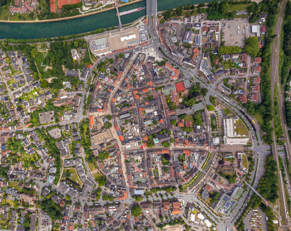 Senkrecht-Luftbild Dorsten - Senkrechtluftbild Altstadtbereich und Innenstadtzentrum in Dorsten im Bundesland Nordrhein-Westfalen, Deutschland