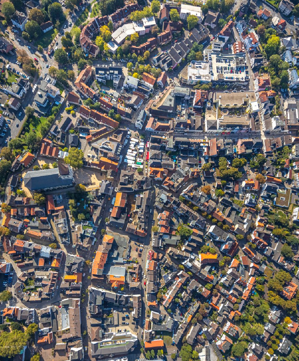 Senkrecht-Luftbild Unna - Senkrechtluftbild Altstadtbereich und Innenstadtzentrum in Unna im Bundesland Nordrhein-Westfalen, Deutschland