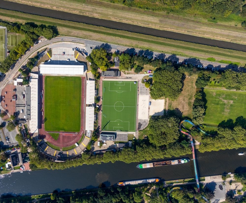 Senkrecht-Luftbild Oberhausen - Senkrechtluftbild Fussballstadion Stadion Niederrhein in Oberhausen im Bundesland Nordrhein-Westfalen, Deutschland