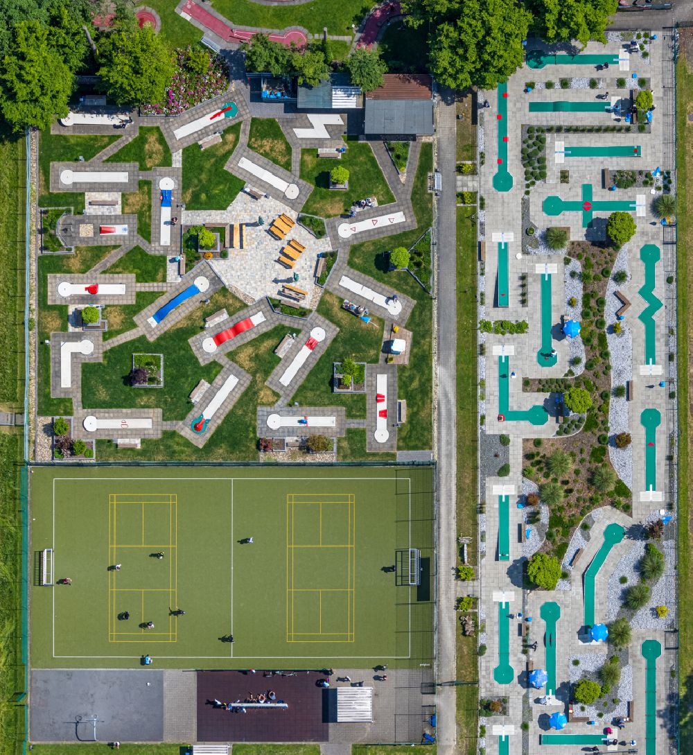 Senkrecht-Luftbild Herne - Senkrechtluftbild Minigolfplatz in Herne im Bundesland Nordrhein-Westfalen, Deutschland