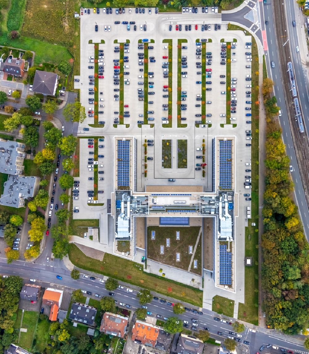 Senkrecht-Luftbild Bochum - Senkrechtluftbild Neubau eines Büro- und Geschäftshauses der Vonovia Zentrale in Bochum im Bundesland Nordrhein-Westfalen