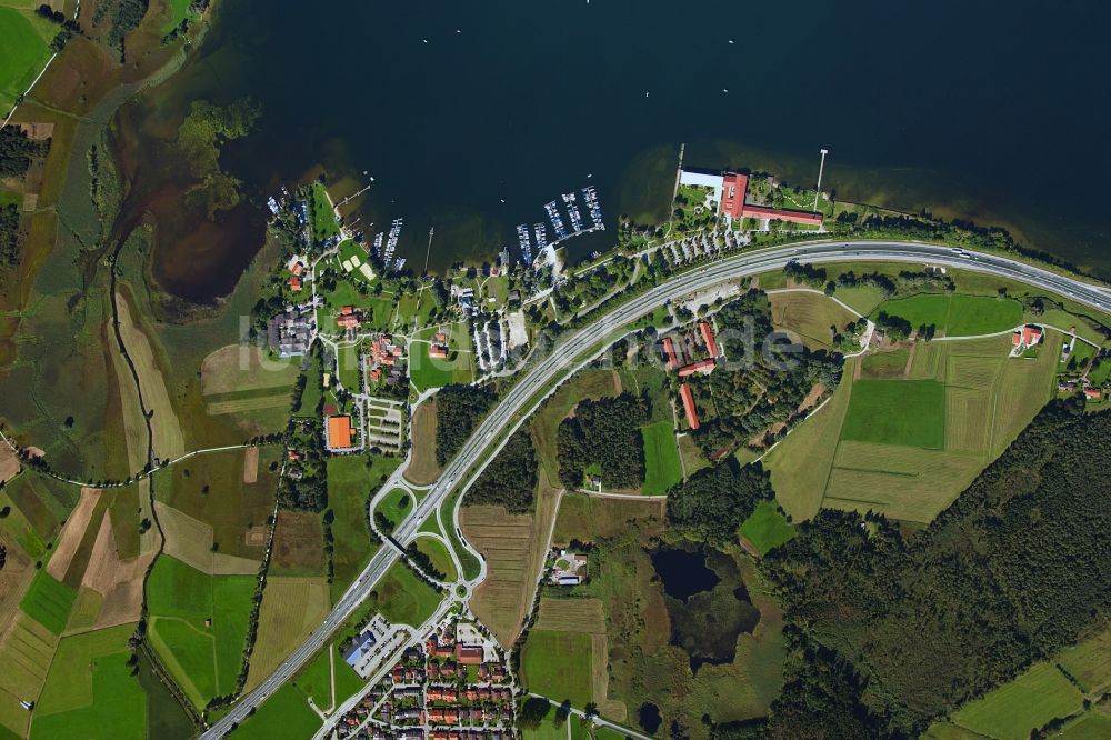 Senkrecht-Luftbild Bernau am Chiemsee - Senkrechtluftbild Ortsansicht in Bernau am Chiemsee im Bundesland Bayern, Deutschland