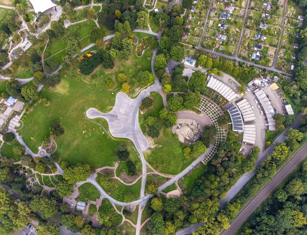 Senkrecht-Luftbild Dortmund - Senkrechtluftbild Parkanlage Westfalenpark in Dortmund im Bundesland Nordrhein-Westfalen, Deutschland
