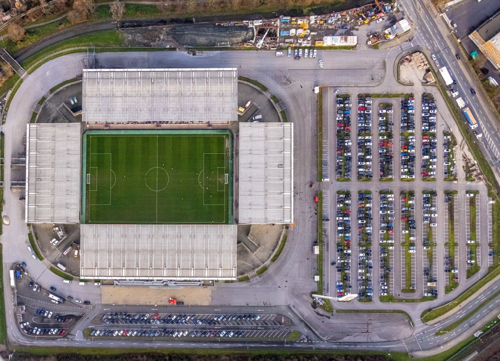Senkrecht-Luftbild Essen - Senkrechtluftbild RWE - Rot-Weiß Stadion in Essen im Bundesland Nordrhein-Westfalen