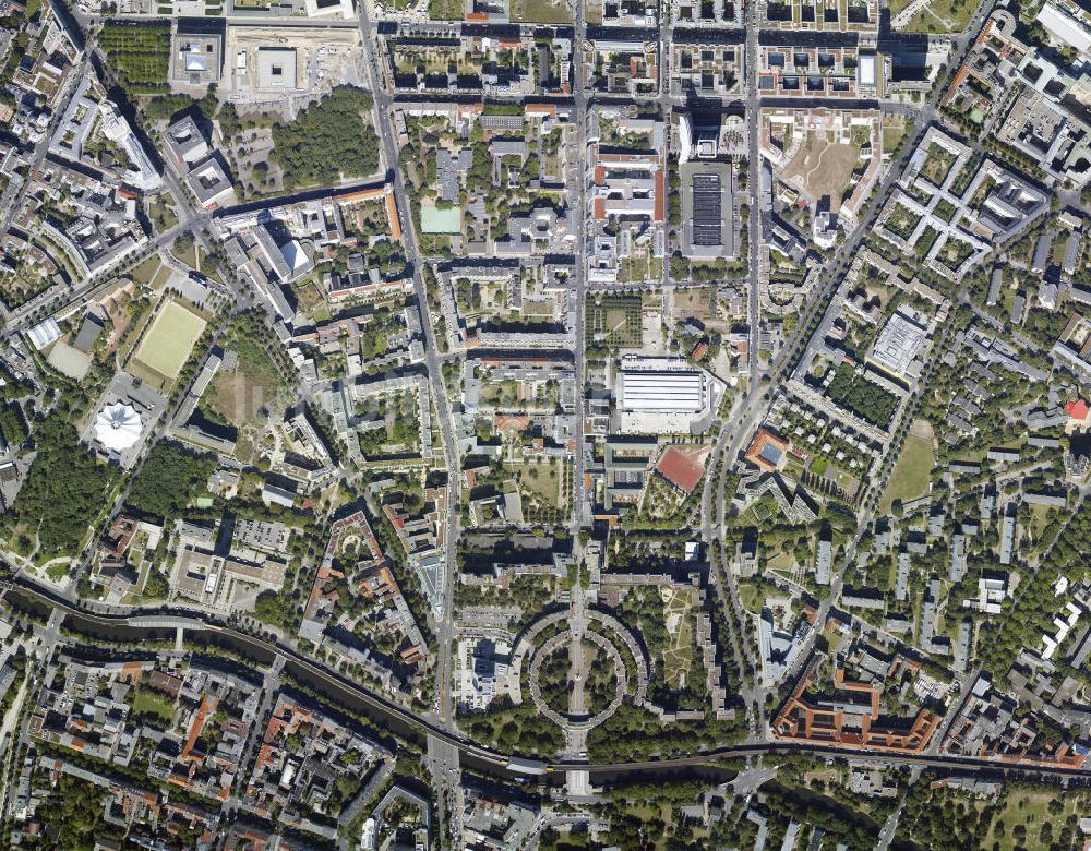 Senkrecht-Luftbild Berlin - Senkrechtaufnahme von Berlin Kreuzberg