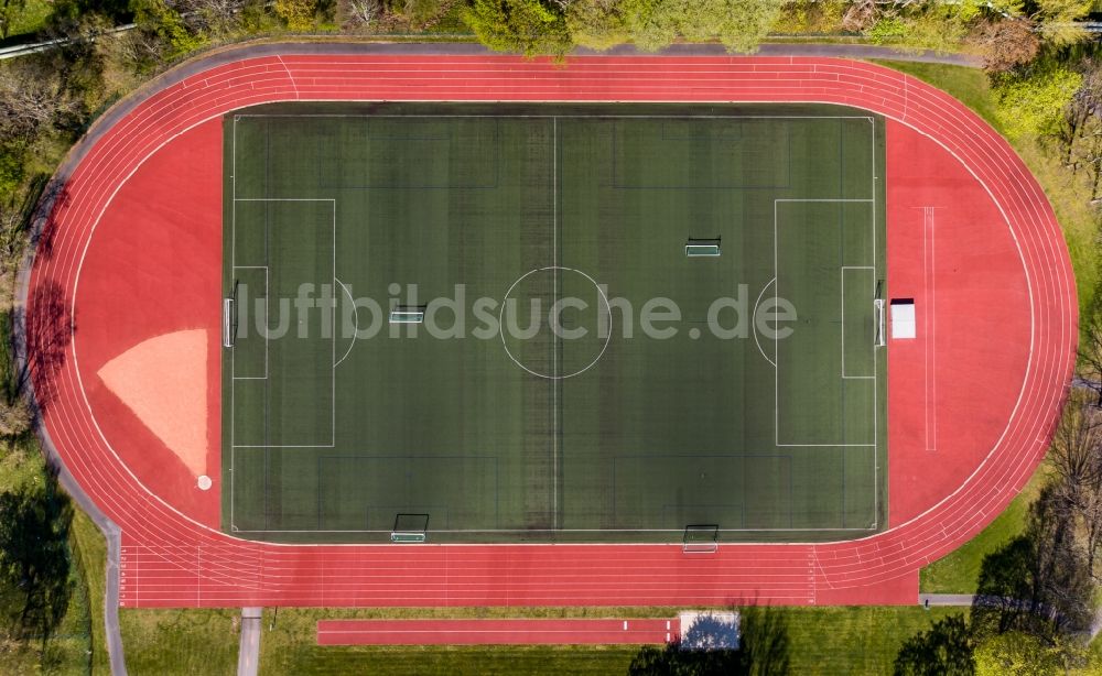 Senkrecht-Luftbild Chemnitz - Senkrechtluftbild Sportplatz- Fussballplatz an der Schmetterlingswiese in Chemnitz im Bundesland Sachsen, Deutschland
