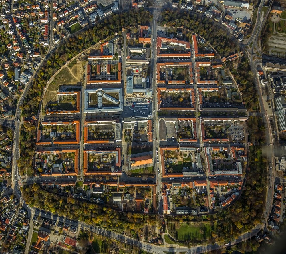 Senkrecht-Luftbild Neubrandenburg - Zentrum der Altstadt von Neubrandenburg im Bundesland Mecklenburg-Vorpommern